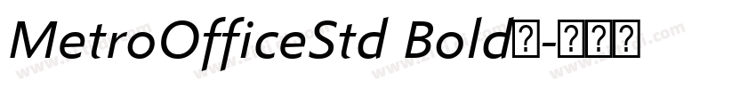 MetroOfficeStd Bold字字体转换